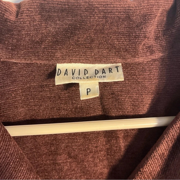 David Dart Cardigan Sweater Womes Button Front Rayon Vintage Brown - Picture 7 of 12